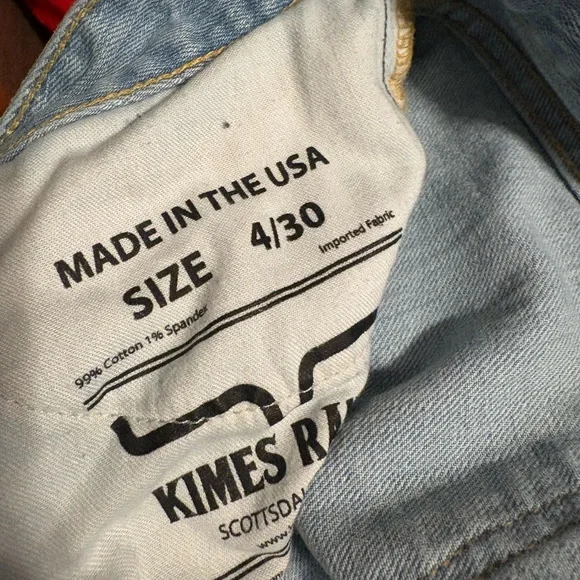 Kimes Ranch Jennifer Jeans 4/30 High Rise Flare Light Wash Raw Hem (0992) - Picture 8 of 10